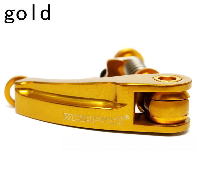 Ultraleve 38.5g braçadeira de selim da bicicleta para brompton folding seat post liberação rápida braçadeira titânio eixo parte acessório: gold