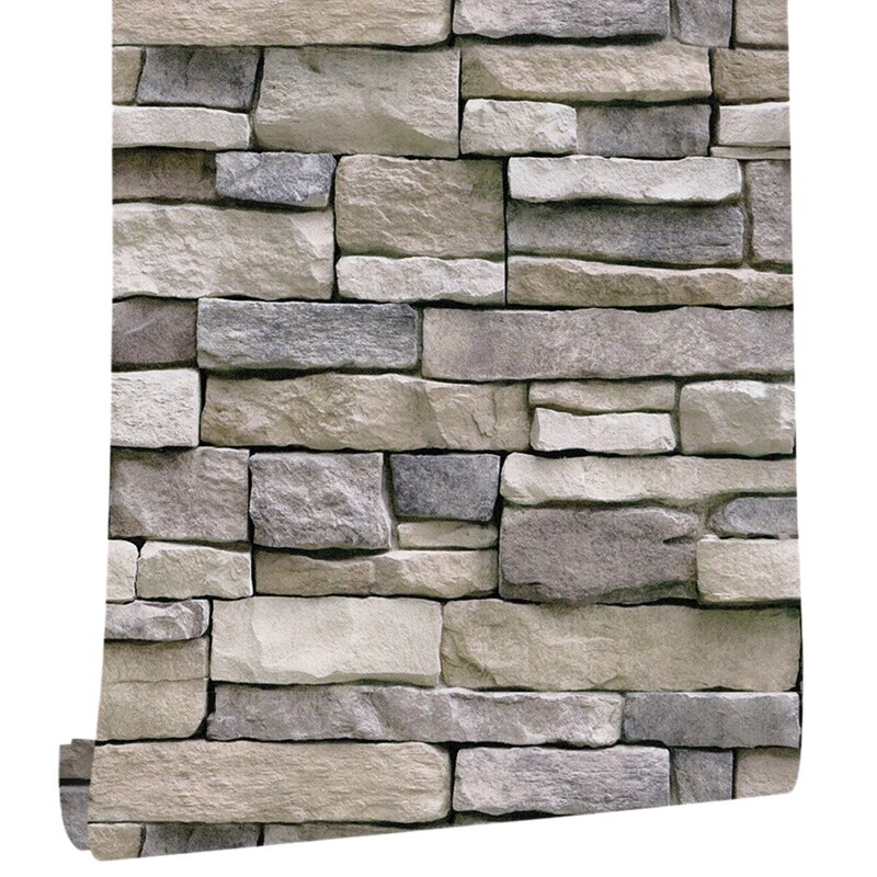 Rustikk vintage 3d imitert murstein tapet rull vinyl retro industriell loft tapet vaskbar