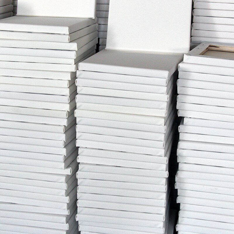 1Piece White Cotton Blank Square Artist Canvas For Canvas Oil Painting DIY Wooden Board Frame For Primed Oil Acrylic Paint
