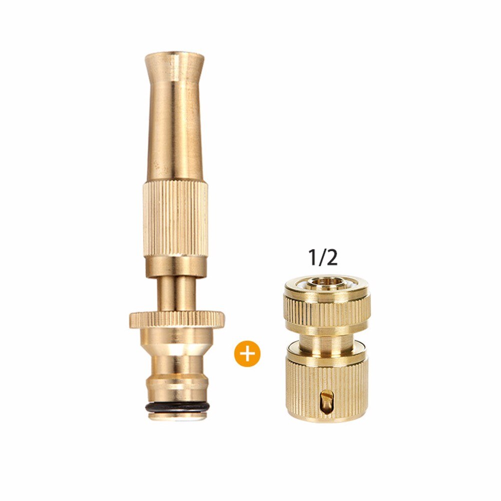 Brass Hose Pipe Fitting Set Garden Tap Hosepipe Quick Connectors Spray Nozzle // Nozzle Combination/