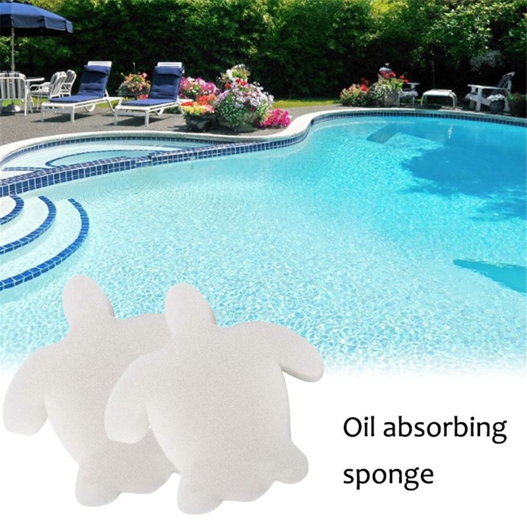 10PCS Oil Absorbing Sponge Swimming Pool Tub Spa Absorb Sludge Dirt Scum Reusable Washable Sponge
