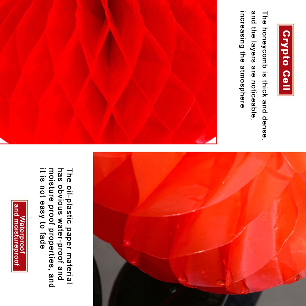 10 Pieces Chinese Red Paper Lanterns Festival Decorations Waterproof Festival Lantern for Year, Spring Festival, Wedding