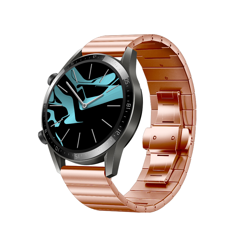 Heren dames horlogeband roestvrij staal 20mm 22mm voor huawei gt  gt2 horlogeband met vlindersluiting