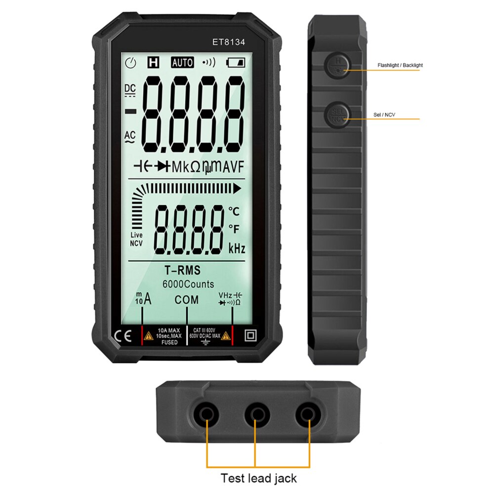 Voltmeter Multimeter Measuring Instrument Analytical Instruments Ohmmeter ABS Multifunction Measurement Direct Current Voltage