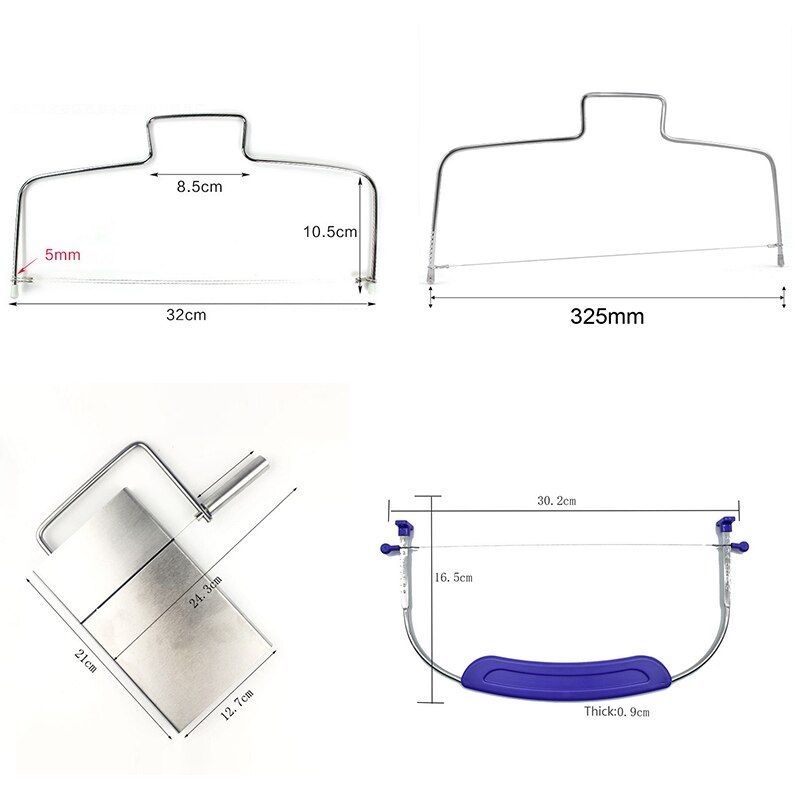 1PC Double Line Cake Cut Slicer Adjustable Stainless Steel Device Cake Decorating Mold DIY Bakeware Kitchen Cooking Cake Tool