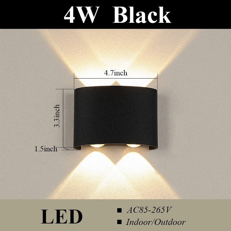 110V 220V LED-Außenwand leuchten wasserdichte Wand leuchten 6//12w für Innenhof Straßen garten Dekoration Haus leuchte: Licht Gelb / Kaltes Weiß / 6w