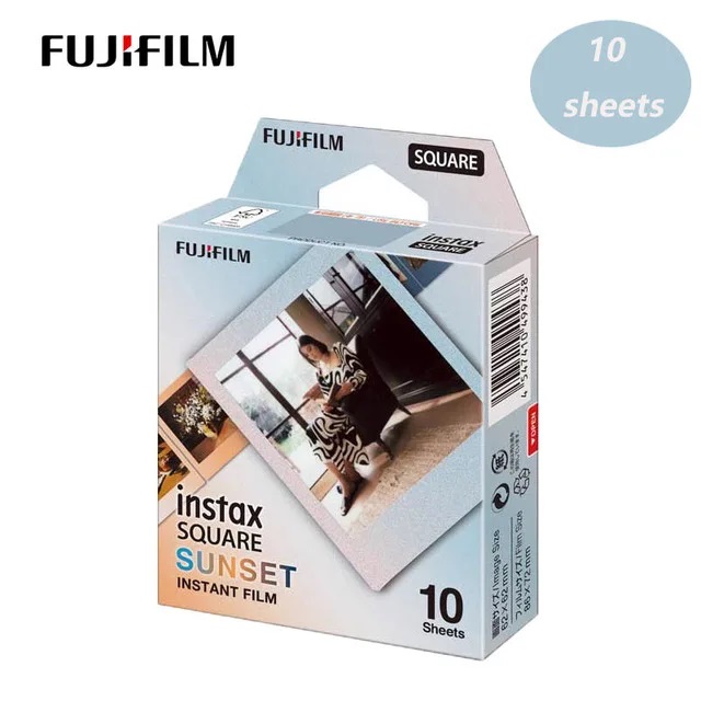 Fujifilm Instax Mini Film carré papier Photo bord noir/blanc 10-50 feuilles pour caméra Instax SQ10 SQ6 SQ20 partager imprimante SP-3: Beige