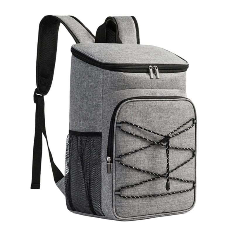 652F Auslaufsichere, weiche Kühltasche, Lebensmittel-Lieferrucksack für Camping, Picknicks und den täglichen Gebrauch: Grau