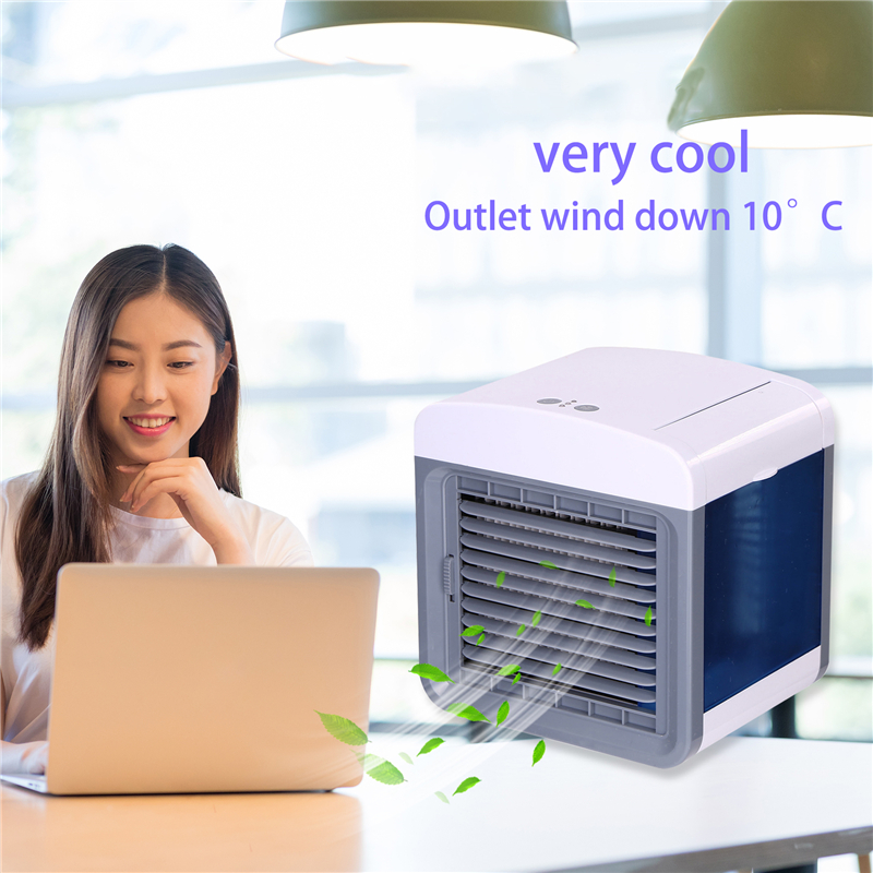 Usb luftkøleventilator praktisk klimaanlæg luftfugter plads let kølig renser luftkølingsventilator til hjemmekontor bærbar