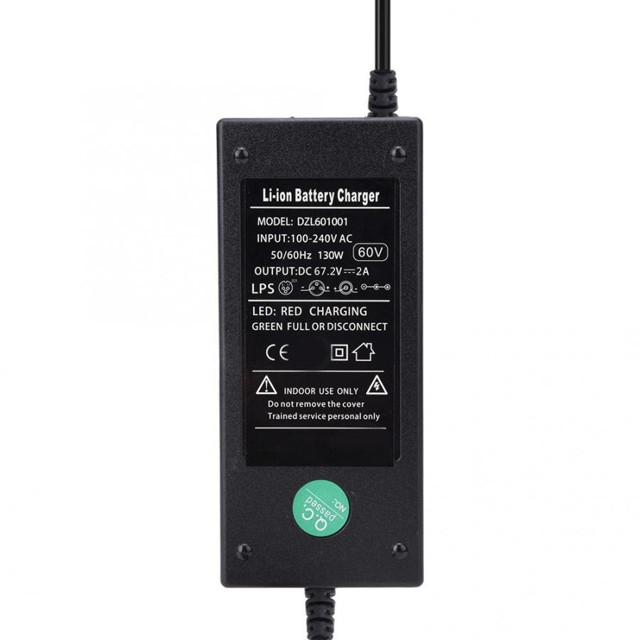 60V 12AH Plastic Electric Bicycle Battery Charger Universal Battery Charger for Electric Scooter Bicycle DC67.2V 2A EU Plug