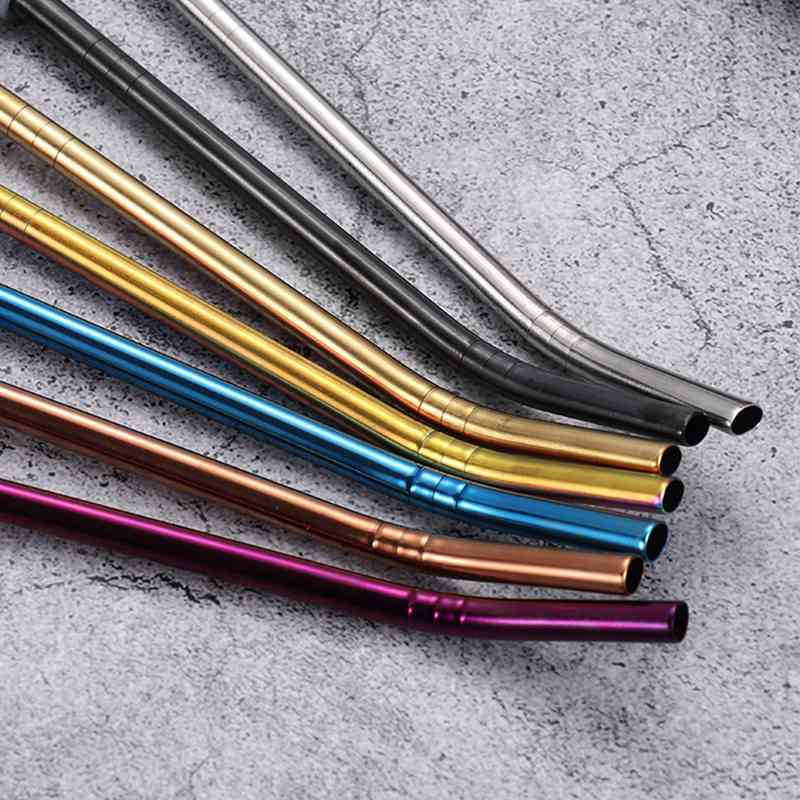 Pajita de acero inoxidable para beber agua y zumo, cuchara reutilizable con filtro para té, accesorios para el hogar y la cocina, 1 unidad