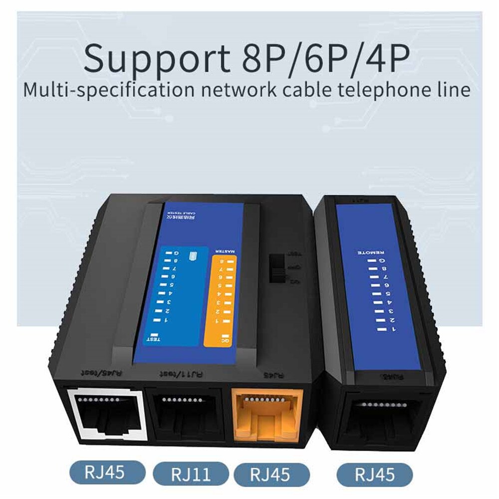 Kebidumei-Herramienta de reparación de red multifunción, probador de Cable de red LAN Ethernet, RJ45, RJ11