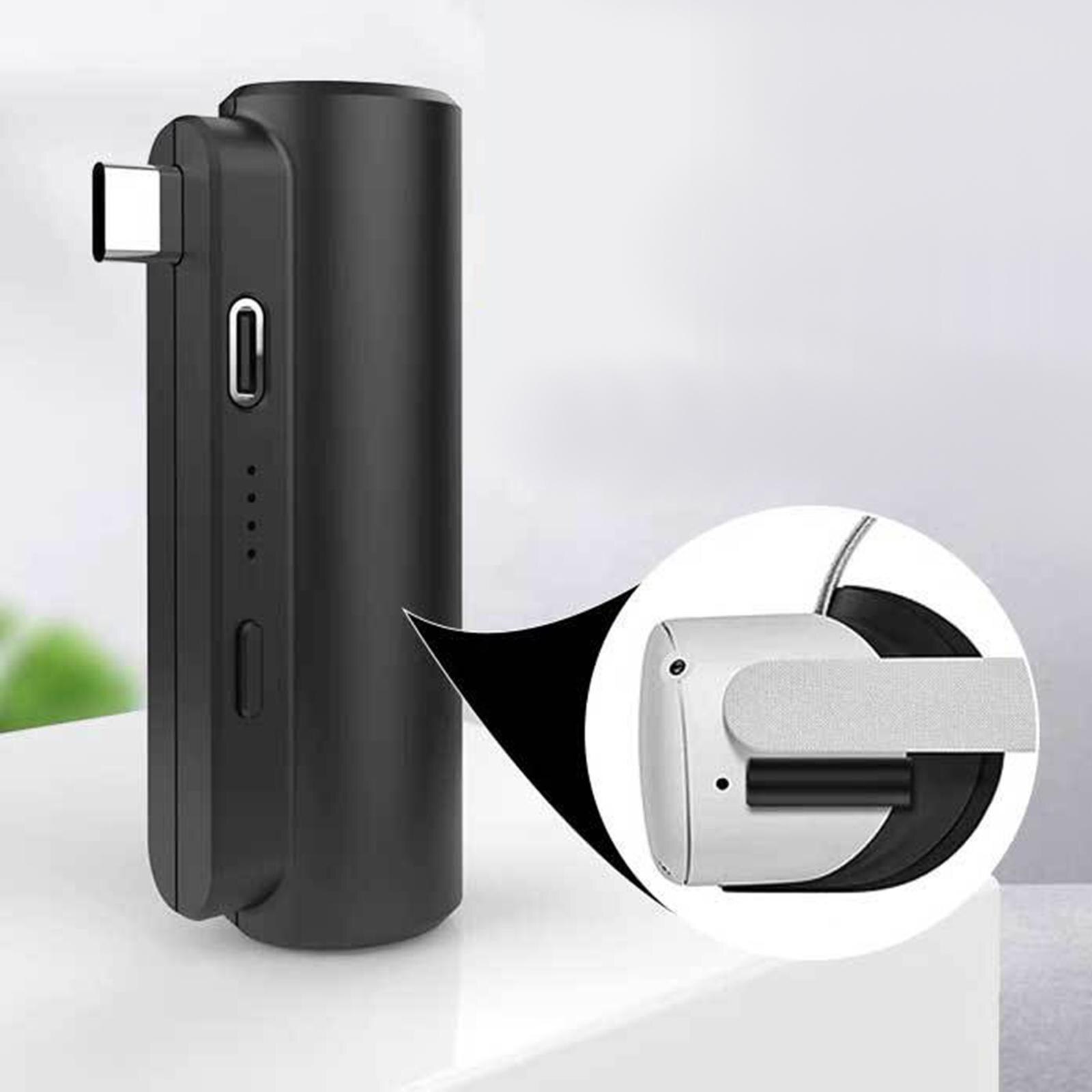 Portable Battery Pack Usb-C Connector 3000mAh Capsule Charger for Quest 2 VR