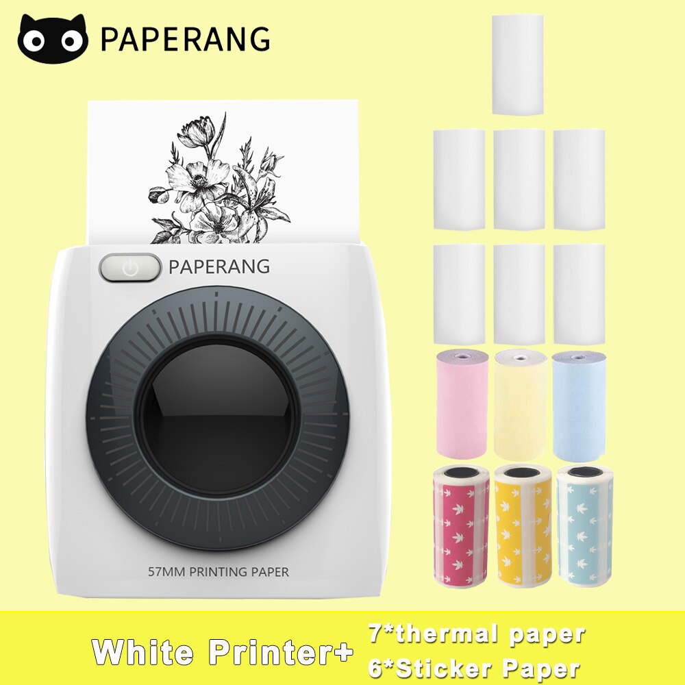 PAPERANG P2 Pocket Mini Printer 300dpi BT Wireless Printer Portable Thermal Printer for Photo Picture Receipt Label Sticker