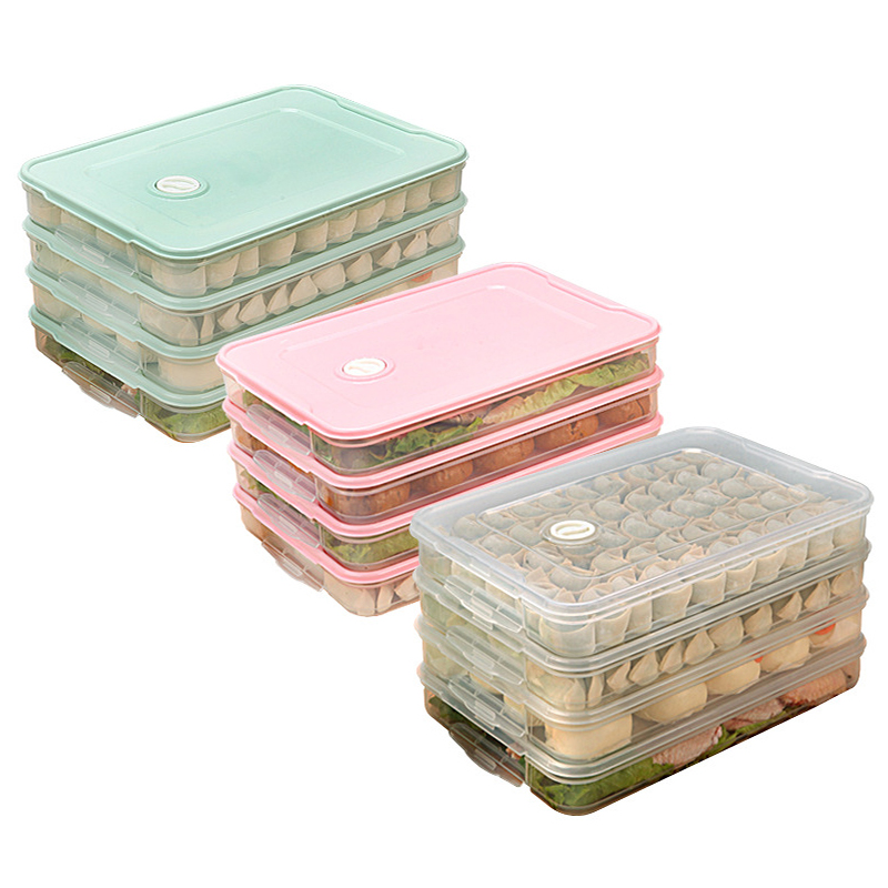 Cajas de albóndigas de una sola capa tipo de hogar bandeja de almacenamiento de alimentos caja contenedor para mantener fresco refrigerador cajas de almacenamiento de albóndigas congeladas