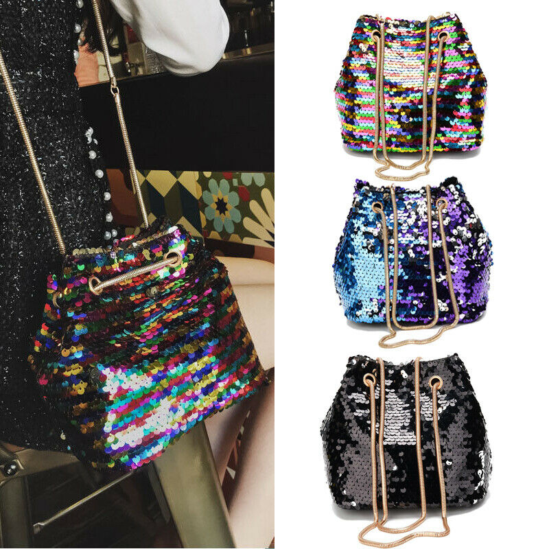 1PC En Mode Klassieke vrouwen Mermaid Sequin Glitter Tas Lederen Portemonnee Schouder Crossbody Handtas