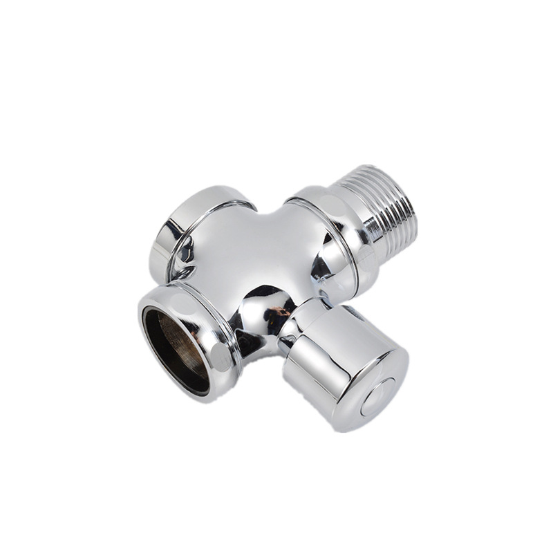 Hand Push Button Four Way Flushing Valve Squatting Toilet Valve Delay Switch Water Tap Wall Mount Faucet Water Faucet