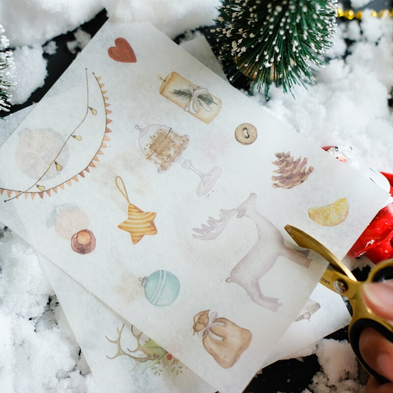 4 Stks/pak Kerst Serie Bullet Journal Mobiele Stickers Interieurstickers Dagboek Scrapbooking Label Sticker Briefpapier