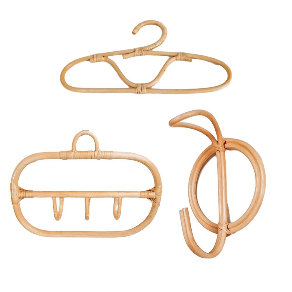 Rattan KleiderbüGel Kleidung Für Erwachsene freundlicher Bekleidung Organizer Gestell Kleidung Hütte Hängen Haken Rattan KleiderbüGel freundlicher Zimmer Dekor Aufhänger