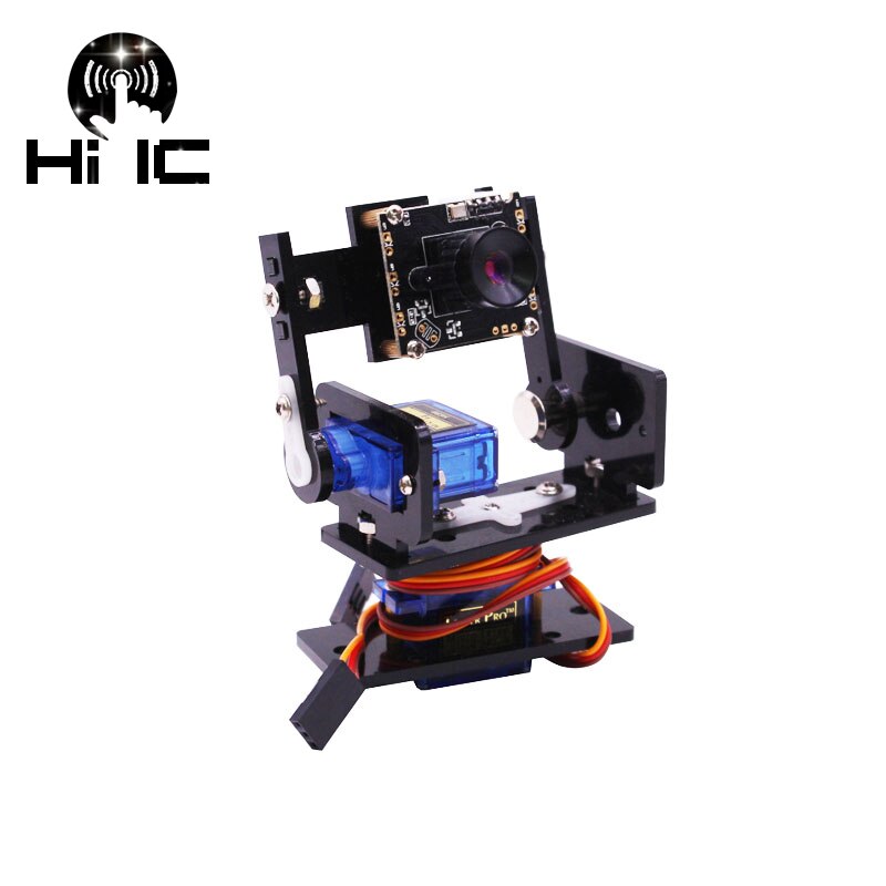 Intelligent Car Robot Camera PTZ Two DOF Rudder WiFi Free Drive Openwrt for Raspberry pi 3B+/3B/2B