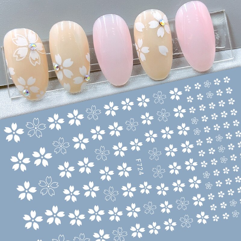 Nagels Stickers Decal Decoratie Kersenbloesems Nail Decoratie Diy Creatieve Ontwerpen Watermerk Decals Tool