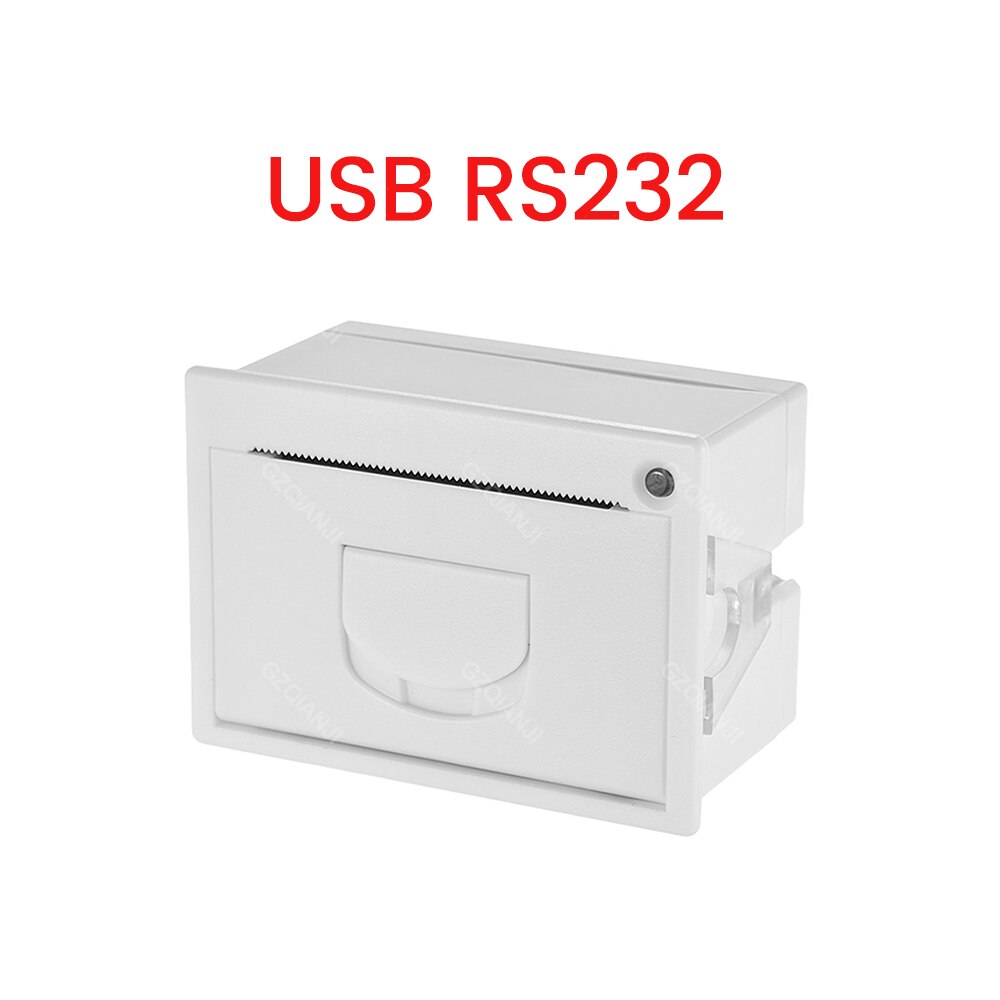 QR204 Mini Ingebed Printer Thermische Esc Pos Ontvangst Parallel Panel Printer Usb Ttl RS232 Kiosk Printer Barcode Arduino 2 Inch: USB RS232