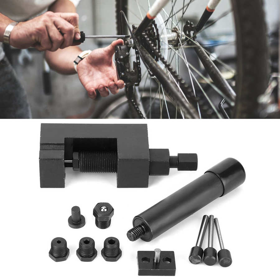 Bike Motorcycle Cam Drive Chain Breaker Splitter Link Separator Riveter Tool Kit Chain Breaker Rivet Cutter