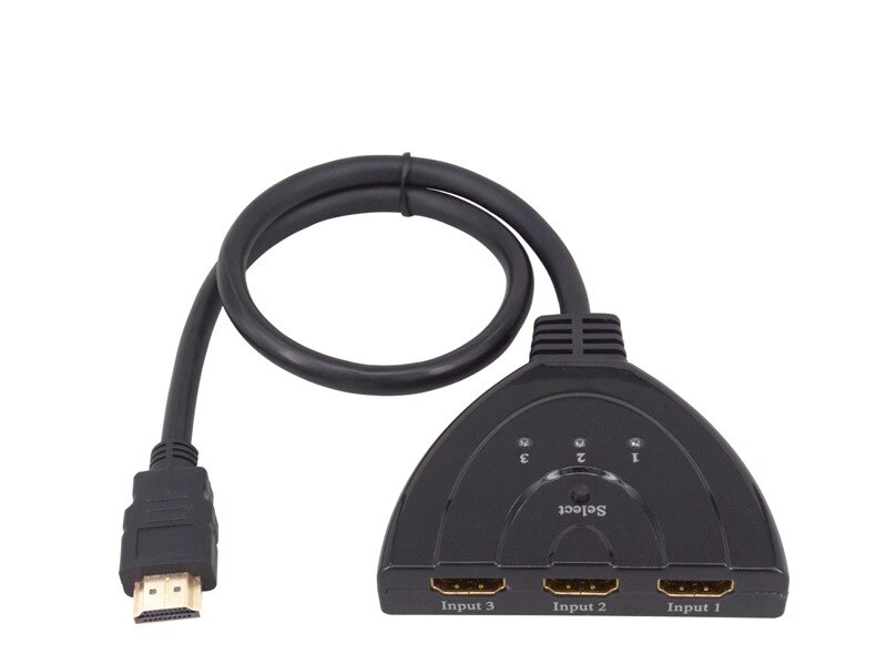 Robotsky 3 Port 4K HDMI Splitter Switch 3in1 hdmi adapter 1080P Switcher for HDTV DVD Xbox PS3 PS4 laptop & PC: 1080p