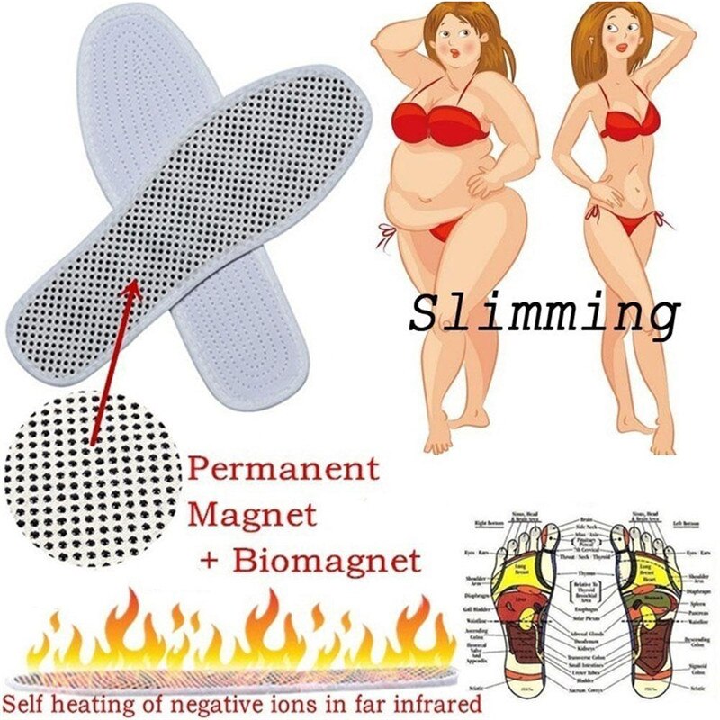 4 stücke/2Paare Magnete Magnetische Massage Einlegesohlen Fuß Akupressur Schuh Pads Therapie Abnehmen Einlegesohlen für Gewicht Verlust Schneiden Pads