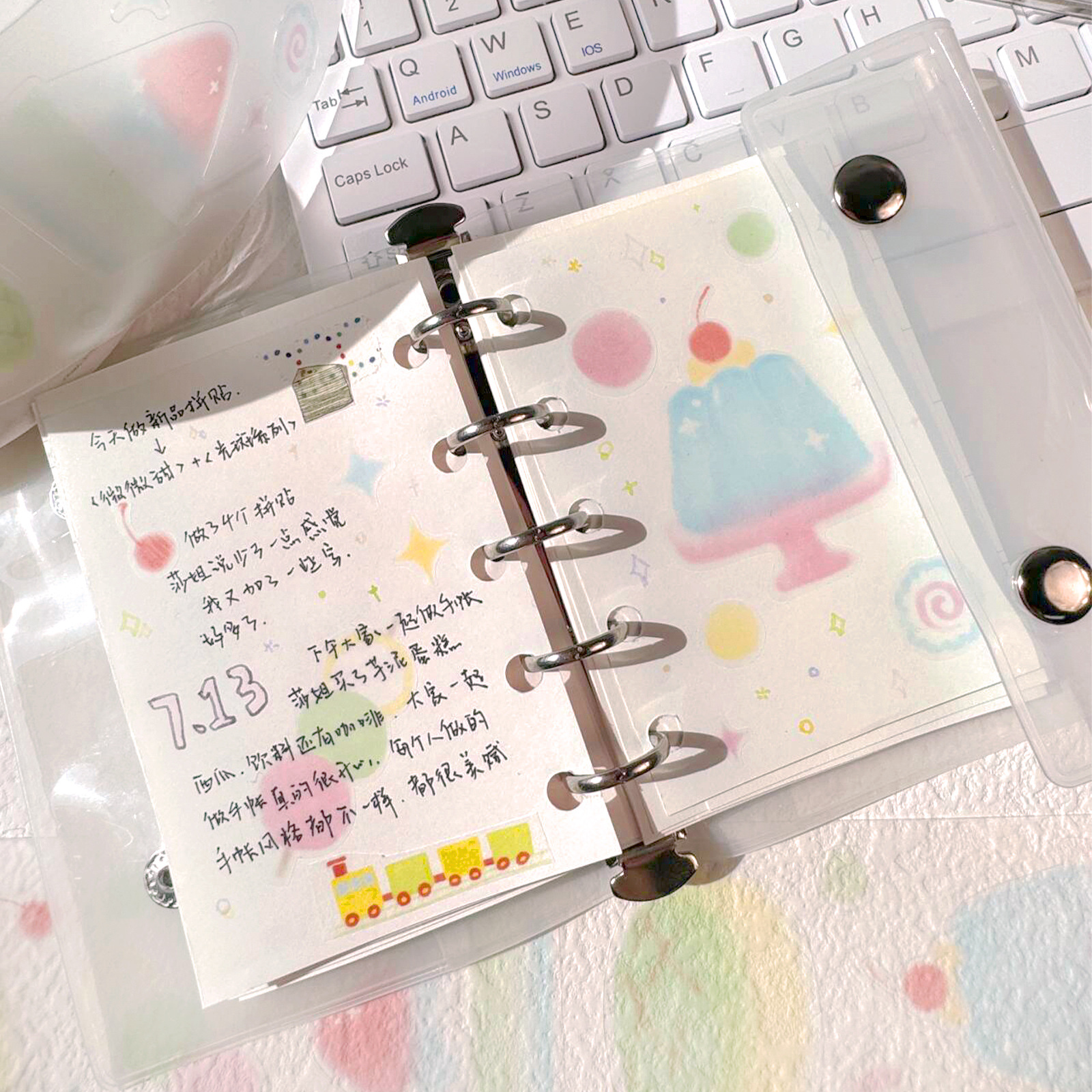 1 pz/1 lotto Nastri adesivi decorativi leggermente dolci Spazzatura Ufficiale Carta fai da te Adesivi per scrapbooking per mascheratura giapponese