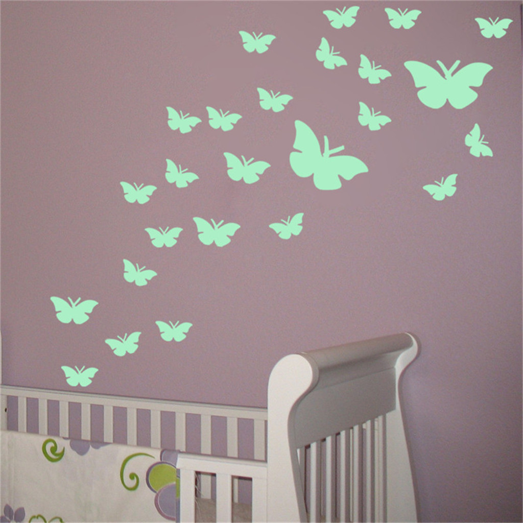 vriendelijke PVC glow sticker glow in the dark stickers Mooie muurstickers voor kinderen kamers: D