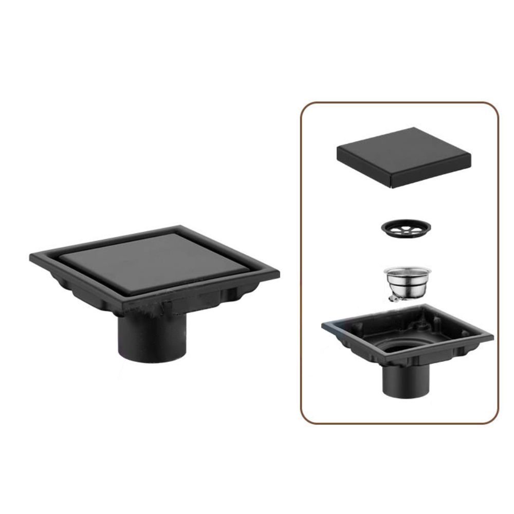 304 Stainless Steel Square Floor Waste Drain Tile Insert Accessories Large Flow Draine Drain Anti-odor Shower Grates Toilet