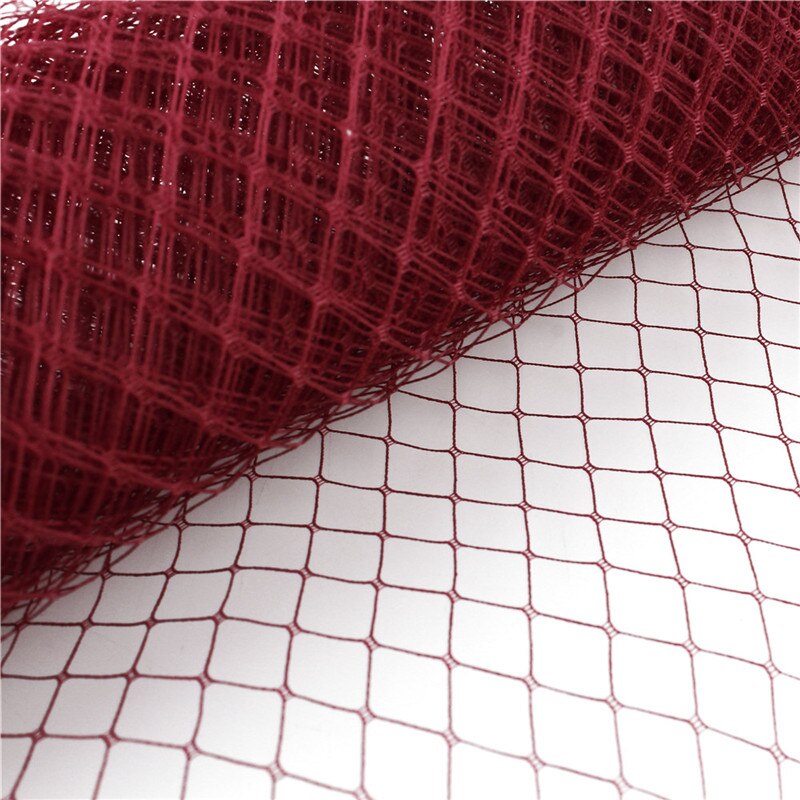 25cm*1m bryllup millinery net russisk sløring fuglebur slør gør-det-selv hat trimning hårtilbehør tyl kjole stof: Marron