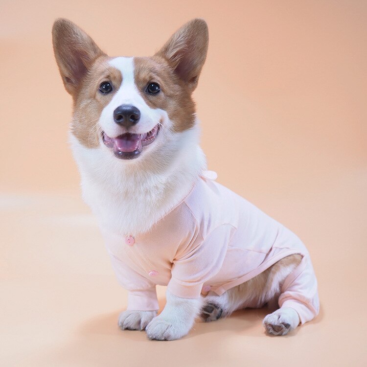 Ubrania dla psów zwierzęta psy piżamy corgi wiosna jesień małe średnie odzież dla psów Super miękki pies kostium ubranko dla psa piękne