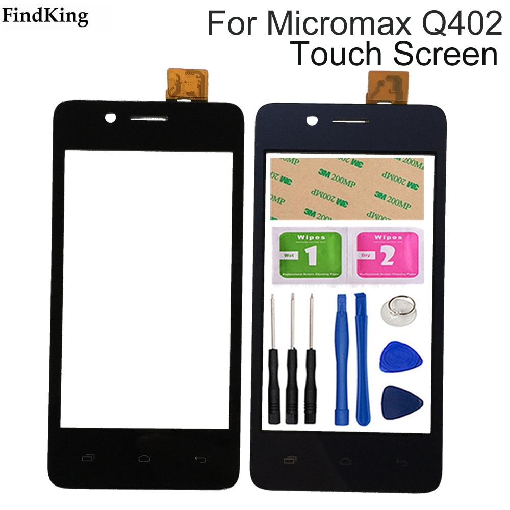 4.0 "Mobiele Touch Screen Voor Micromax Bolt Q402 Touch Screen Digitizer Sensor Outer Glass Panel Touchscreen Gereedschap