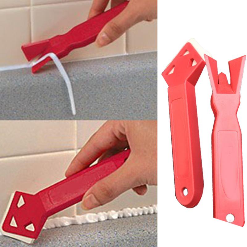 2 Pcs Window Door Silicone Glass Cement Scraper Tool Caulking Finishing Sealant Grout Remover Silicone Spreader Spatula Tool