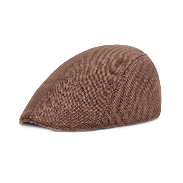 Men Berets Street Newsboy Hat Spring Autumn Winter Retro British Beret Hats Men Peaked Painter Caps Forward Gatsby Cabbie Hats: Style 02 brown
