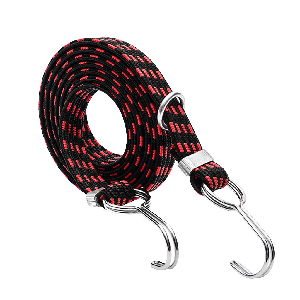 Luggage Tied Rope Motorcycle Bicycle Cargo Racks Tied Rubber Straps Rope Band Hooks Stacking Banding Elastic Cord Strap#40
