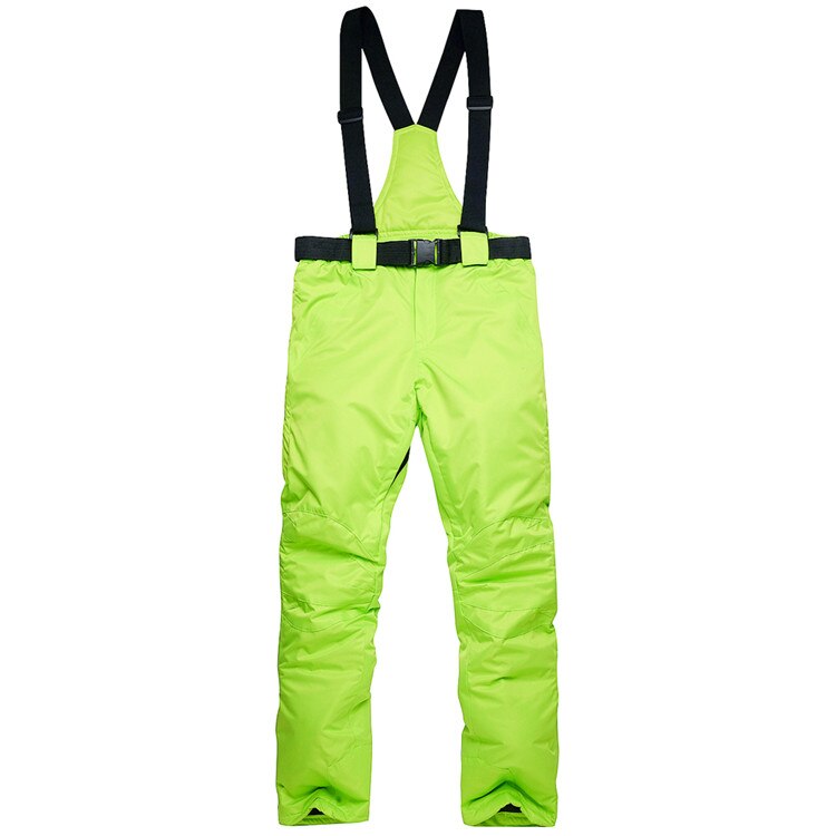 Winter Dikke Warme Skibroek Mannen Vrouwen Liefhebbers Winddicht Waterdichte Jarretelbroek Sneeuw Snowboard Broek Plus Size: XL / green