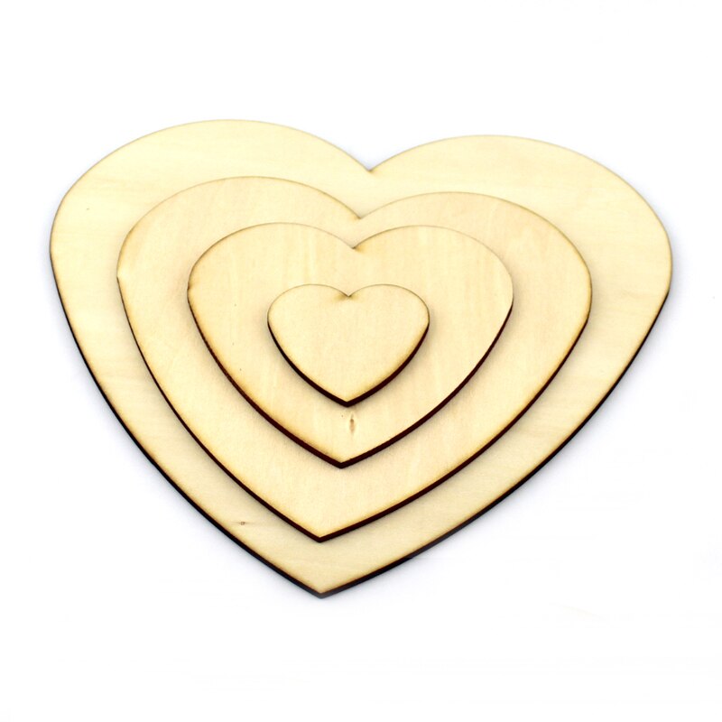 Heart-shaped wooden board DIY assembled heart-shaped pattern handmade puzzle decoration model peach heart board diy