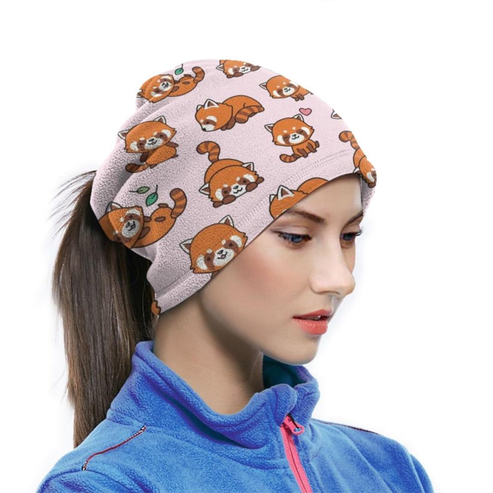 Red Panda Pattern 3D Bandana Face Neck Warmer Soft Fleece Mask Sport Scarf Red Panda Mom Red Panda Dad Red Panda Red Panda