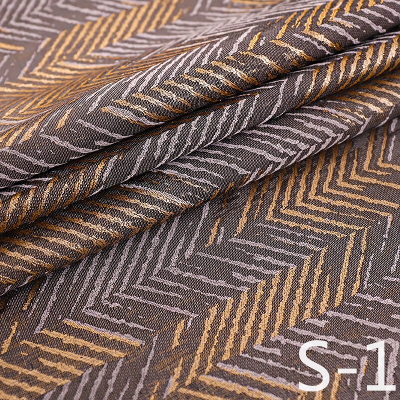 Jacquard Satin Fabric Gold Thread Sewing Material High-end Ladies Dress/Suit Fabric100*150cm