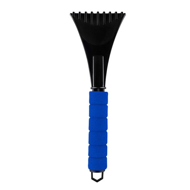 Eliminador de nieve para parabrisas de coche, escoba para eliminar el hielo y la escarcha del vehículo, con agujero trasero: blue