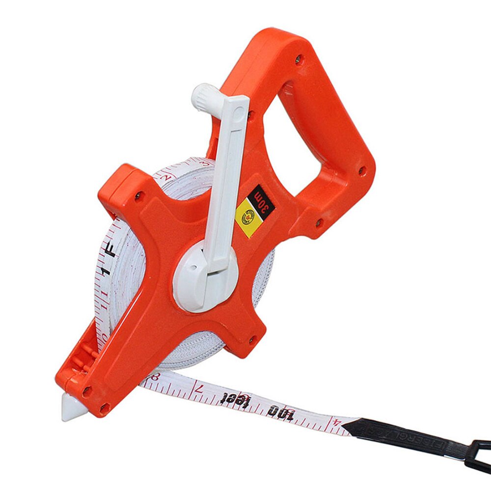 30M 50M 100M Thickened Metric Tape Open Reel Long Steel Tape Measure Measuring Ruler Impact Resistant Woodworking Tools