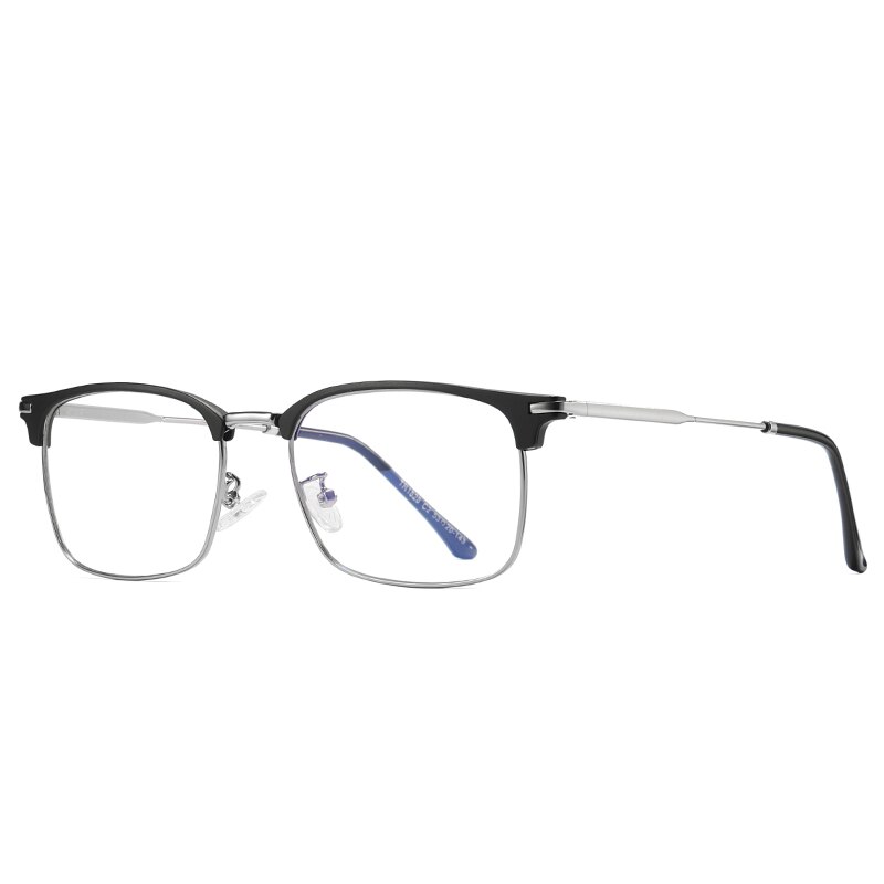 Blue Light Filter Glasses Anti Radiation Plain Eyeglasses Square Frames High Clear Lenses Anti Blue Ray Computer Spectacles 005: C1