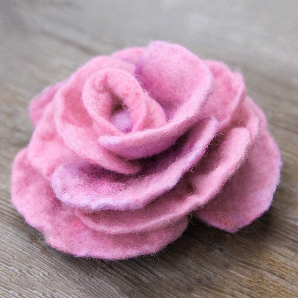 Imzay Wool Roving Bulk - Pink 8.82oz Super Wool Chunky Yarn, Wool Roving Top For Hand Spinning, Felting, Weaving And DIY Craft