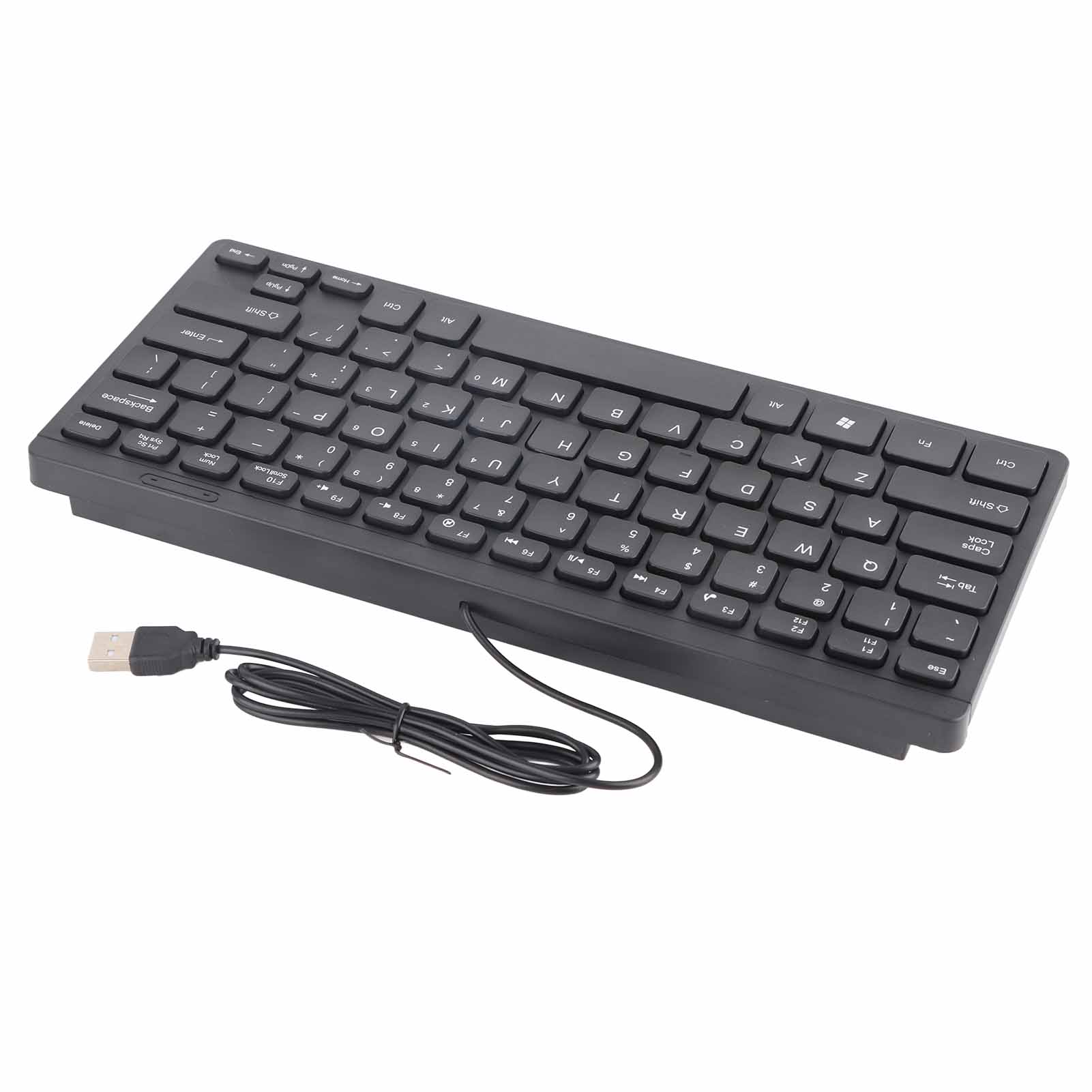 78 Keys USB Wired Keyboard ABS Waterproof Multimedia Computer Keyboard for Home PC Desktop Laptop