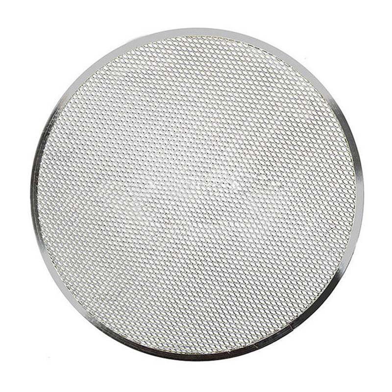 2 Pcs Round Pizza Oven Baking Tray Barbecue Grate Nonstick Mesh Net, 12 Inch & 14 Inch