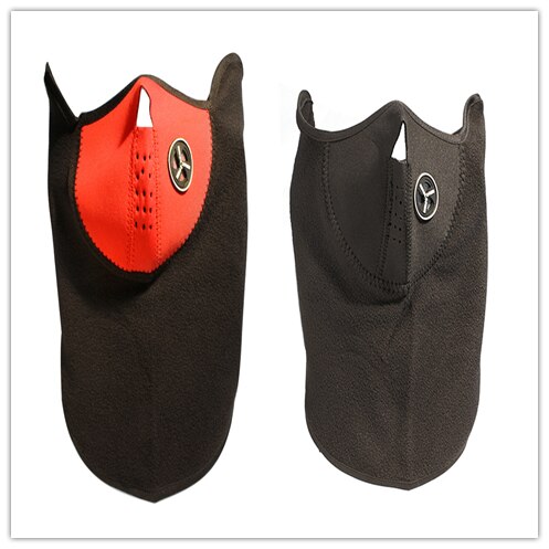 Motorrad Gesicht Maske Fahrrad Vlies Winter Hals Schutz für Kawasaki Z800 E Ausführung NINJA 250 300R Z250 Z300 VERSYS 300X: 2Stck-rot-Schwarz