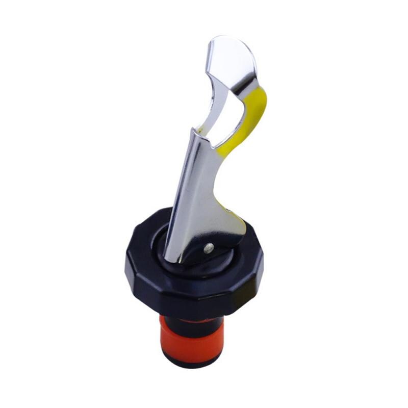 1PC Press Wine Stopper Wine Bottle Stopper Wine Saver Caps Bar Kitchen Tools Stainless Stee Wine Bottle Stopper: 3